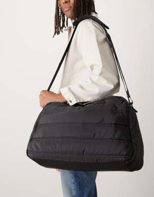 Asos Design Puffer Carry-all Bag In White