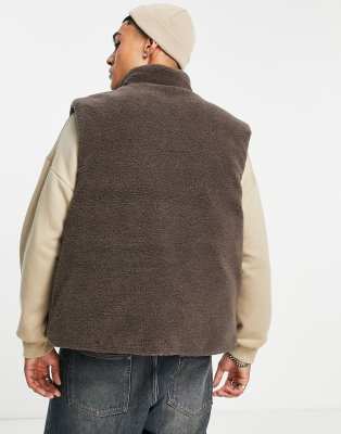 shearling gilet men