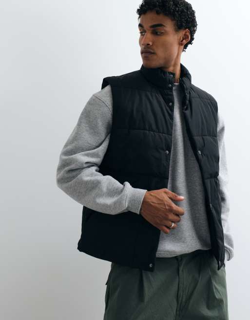 ASOS DESIGN puffer gilet in black, 2 of 5