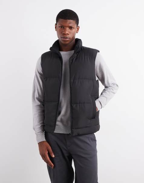 ASOS DESIGN puffer gilet in grey - view 1