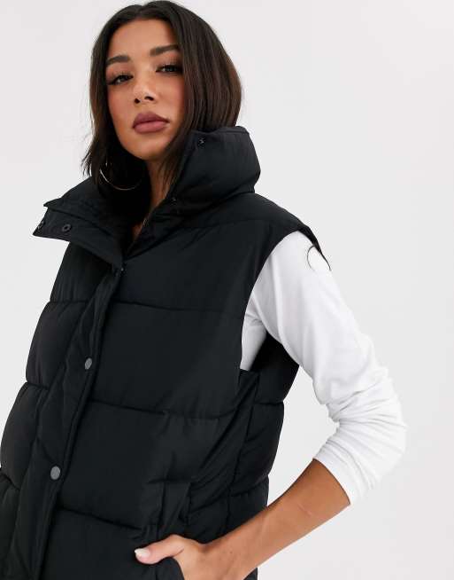 Black puffer cheap gilet womens