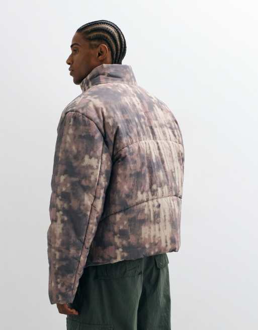 ASOS DESIGN puffer in camo print, 4 of 5