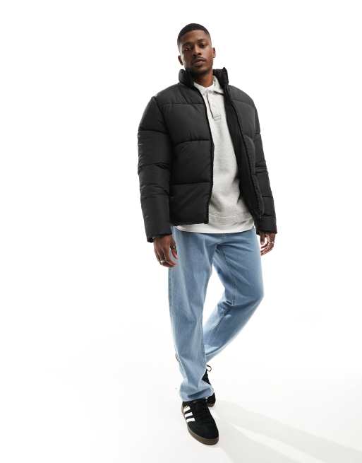 Asos black puffer jacket 2024 mens