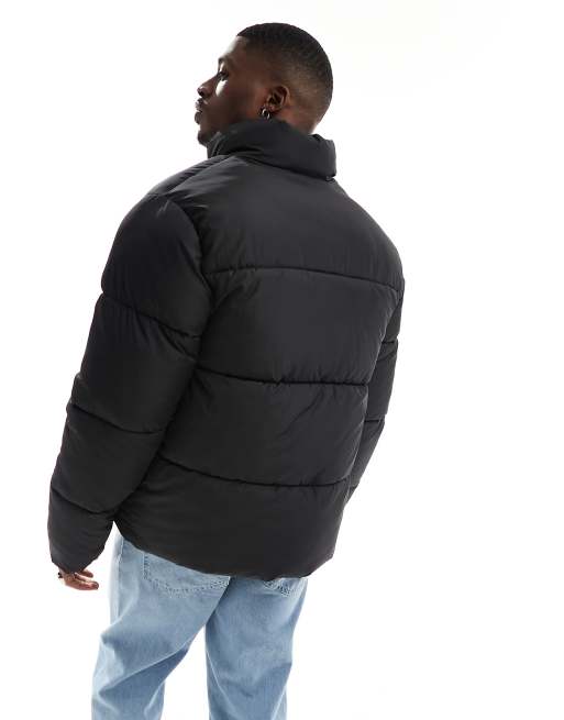 Asos design puffer 2025 with hood in black