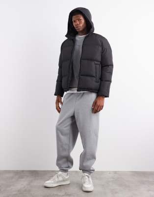 Asos Design Puffer Jacket In Blue