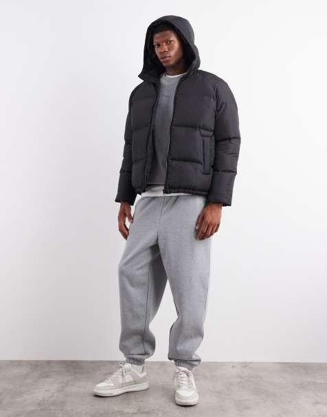 ASOS DESIGN puffer jacket in black - view 1