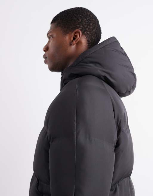 ASOS DESIGN puffer jacket in black, 4 of 5