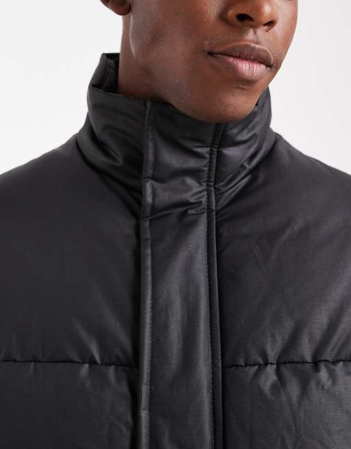 ASOS DESIGN puffer jacket in black, 5 of 5