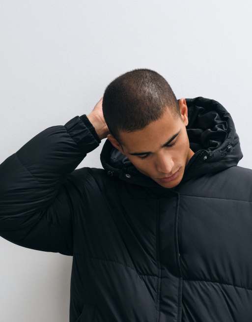 ASOS DESIGN puffer jacket in black, 2 of 5