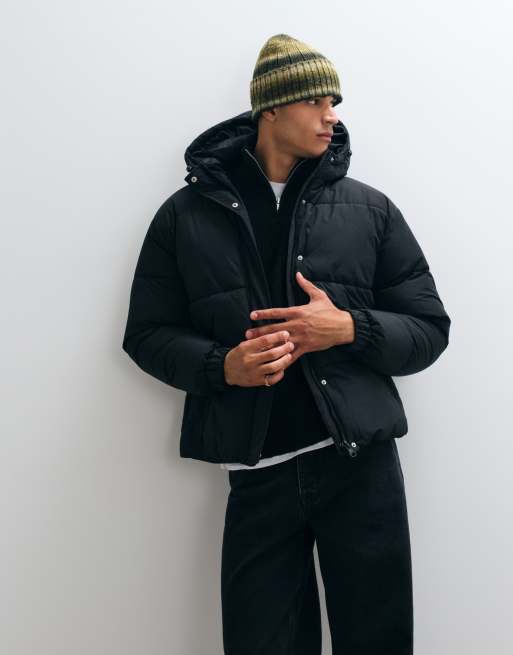 ASOS DESIGN puffer jacket in black, 3 of 5