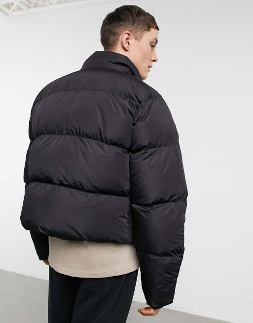 ASOS DESIGN puffer jacket in black