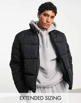 ASOS DESIGN PUFFER JACKET IN BLACK