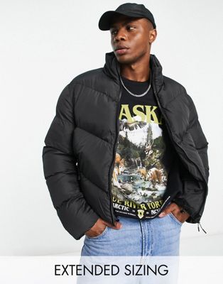 ASOS DESIGN puffer jacket in black - ASOS Price Checker