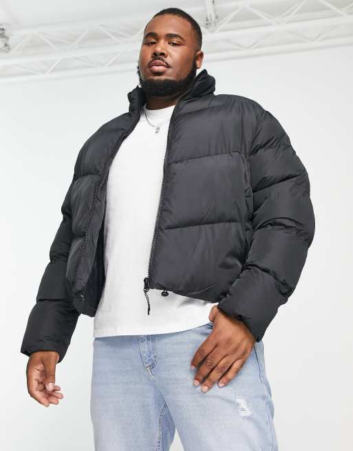 ASOS DESIGN puffer jacket in black