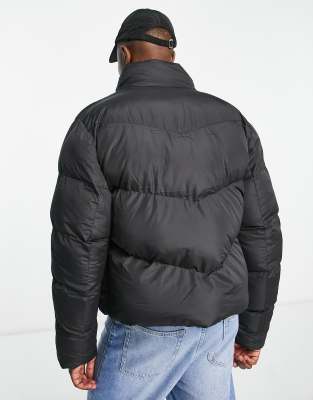 asos puffer jacket black