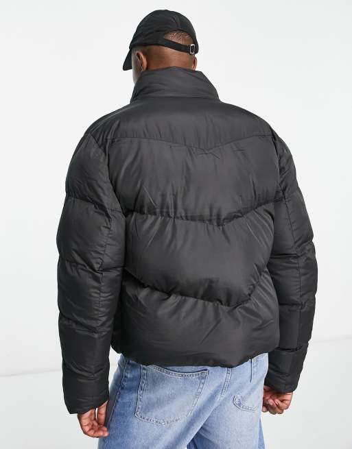 ASOS DESIGN puffer jacket in black