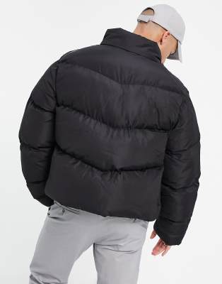 asos black puffer jacket