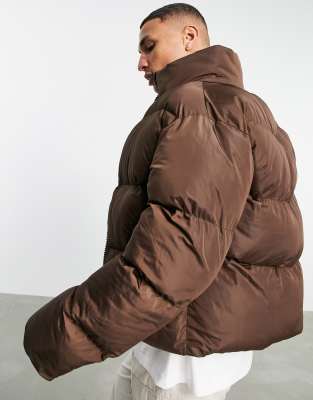 brown jacket puffer