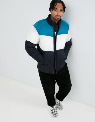 color block down jacket