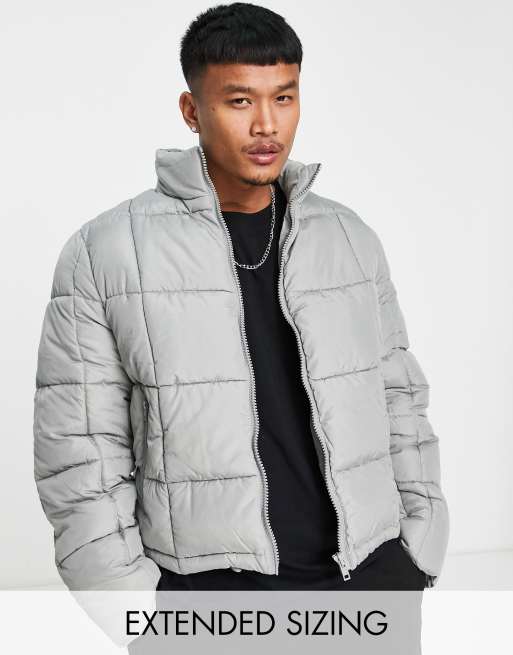 Grey puffer outlet jacket