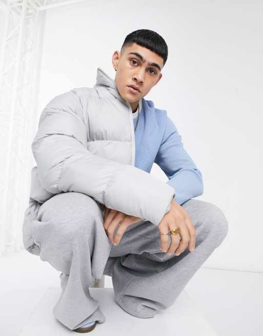 ASOS DESIGN puffer jacket in gray | ASOS