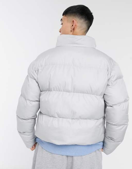 ASOS DESIGN puffer jacket in grey