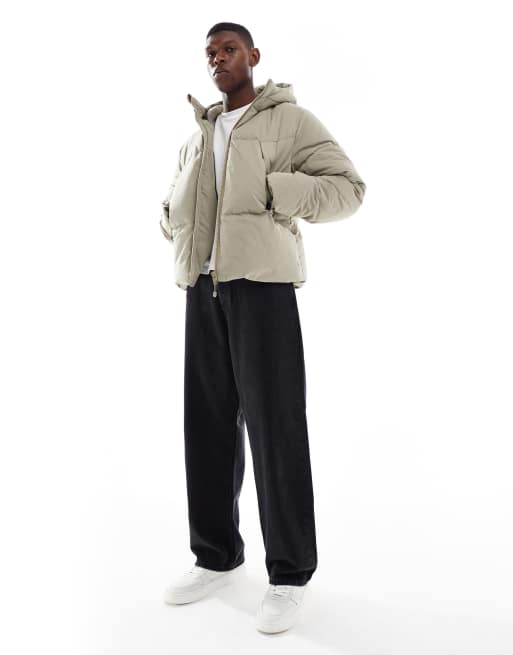 ASOS DESIGN puffer jacket in green, 2 of 5