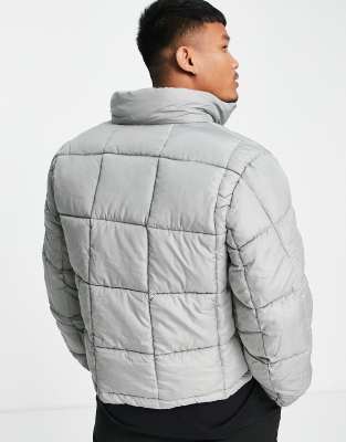 grey puffer jacket asos