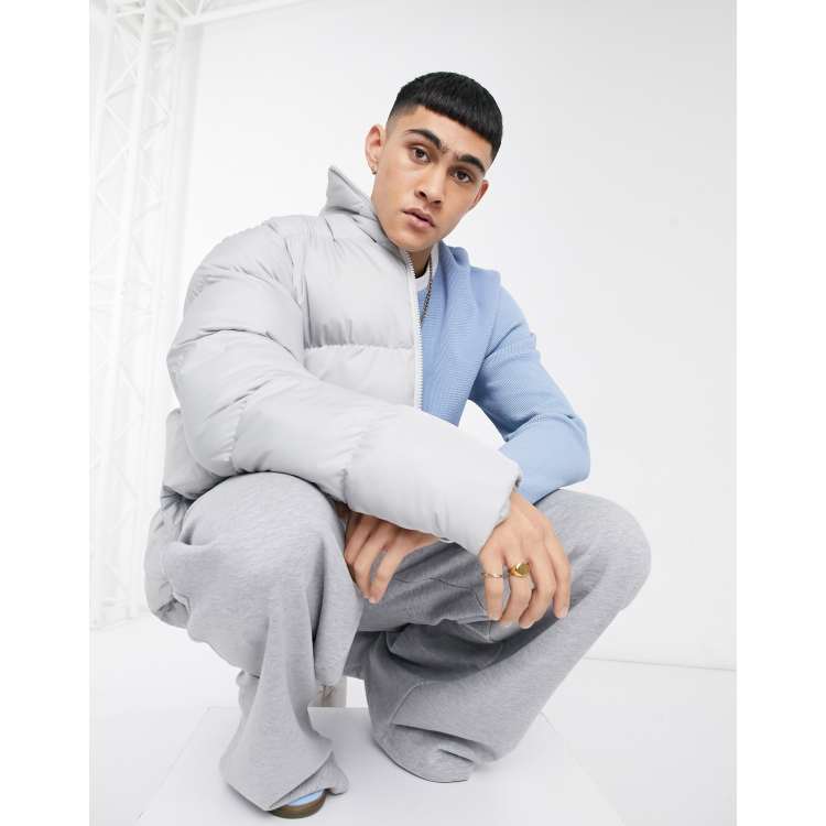 ASOS DESIGN puffer jacket in grey | ASOS