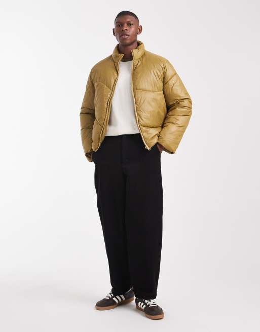 ASOS DESIGN puffer jacket in mustard, 2 of 5