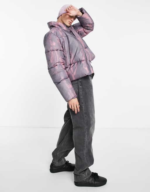 Ellesse padded jacket in washed tie dye hot sale