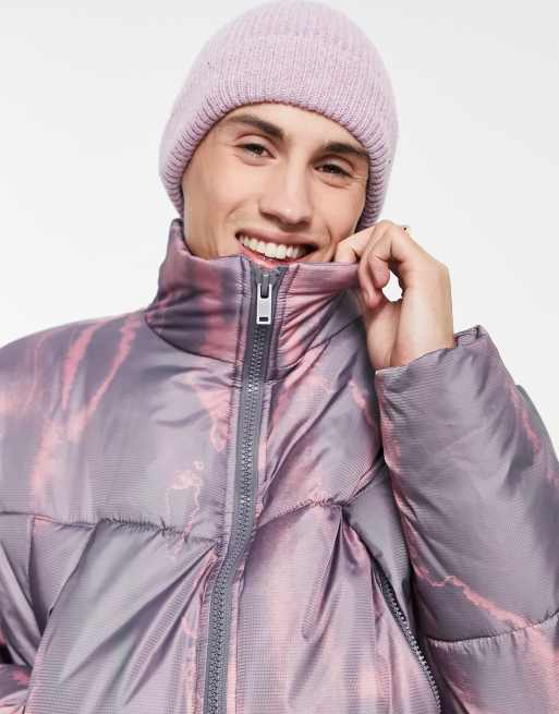 Asos pink outlet puffer jacket