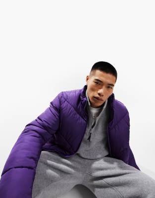 ASOS DESIGN puffer jacket in purple