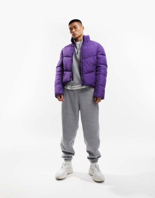 Mens purple down jacket sale