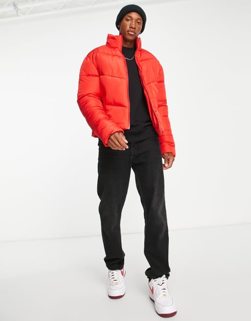 Asos red sale puffer jacket