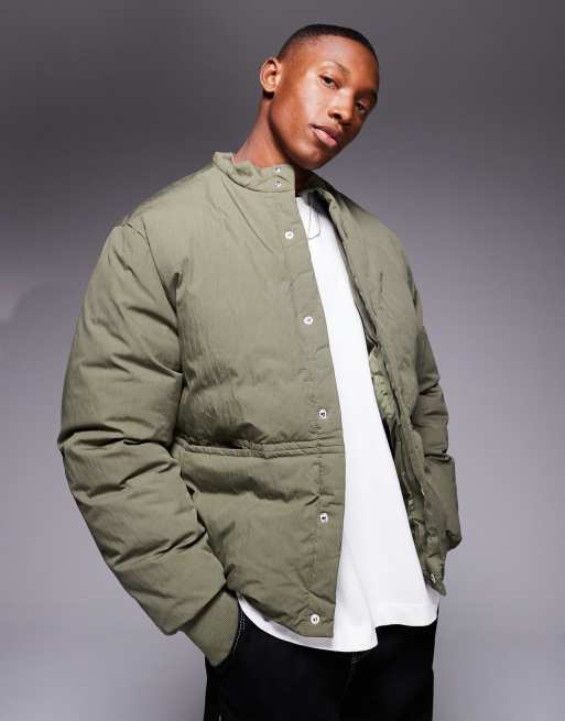 Asos green puffer jacket hotsell