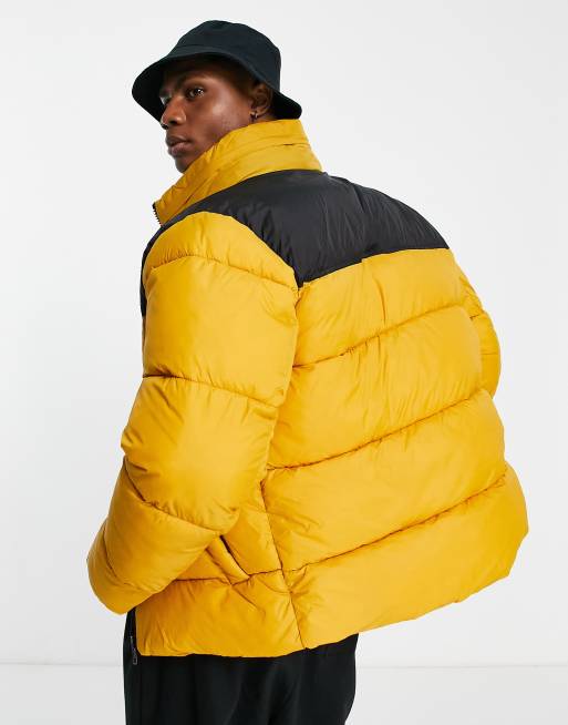 Mustard color hot sale puffer jacket