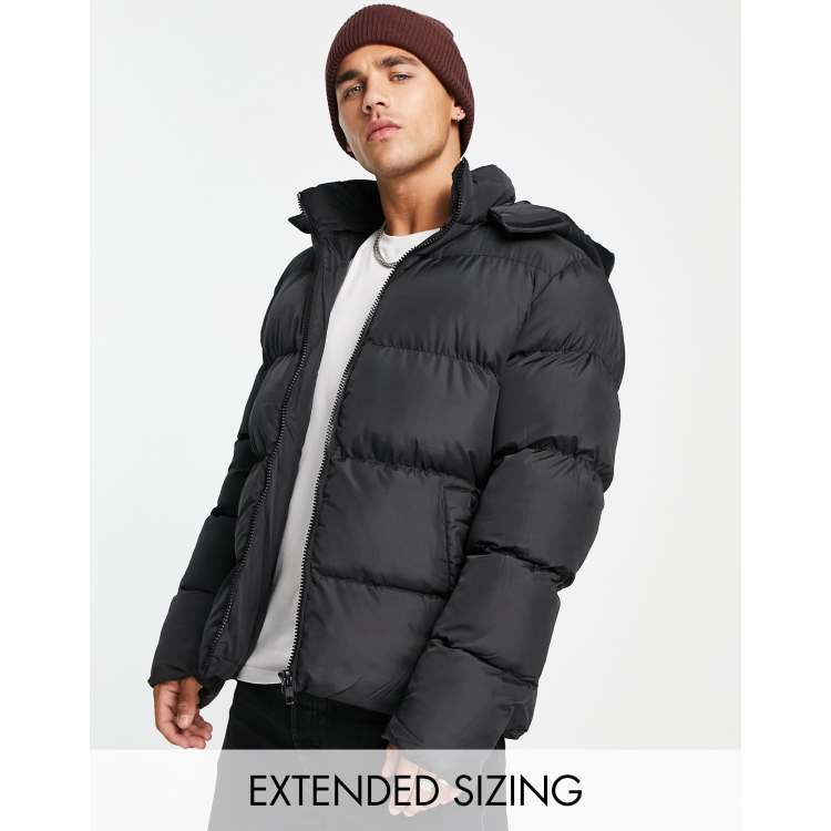 Black Puffer Jacket with Hood