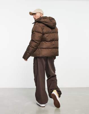 brown puffer asos