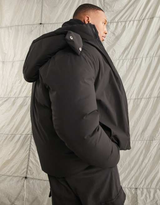 ASOS DESIGN puffer jacket in black