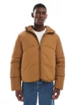 [ASOS DESIGN] ASOS DESIGN puffer jacket with seam detail in tan-Brown 2XL TAN