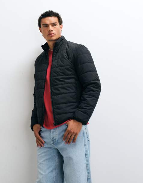 ASOS DESIGN puffer liner jacket in black - view 1