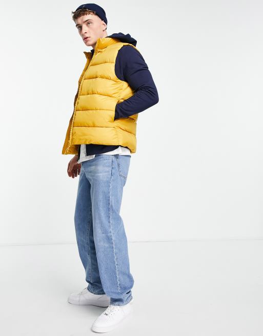 Yellow bubble cheap vest