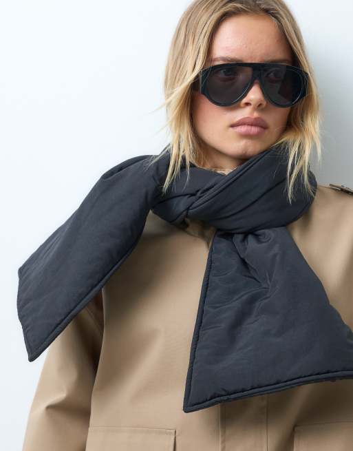 ASOS DESIGN Puffer-Schal in Schwarz, 2 von 4