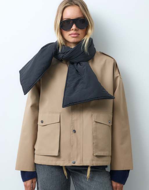 ASOS DESIGN Puffer-Schal in Schwarz, 4 von 4