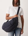 [ASOS DESIGN] ASOS DESIGN puffer sling crossbody bag in navy-Black No Size NAVY