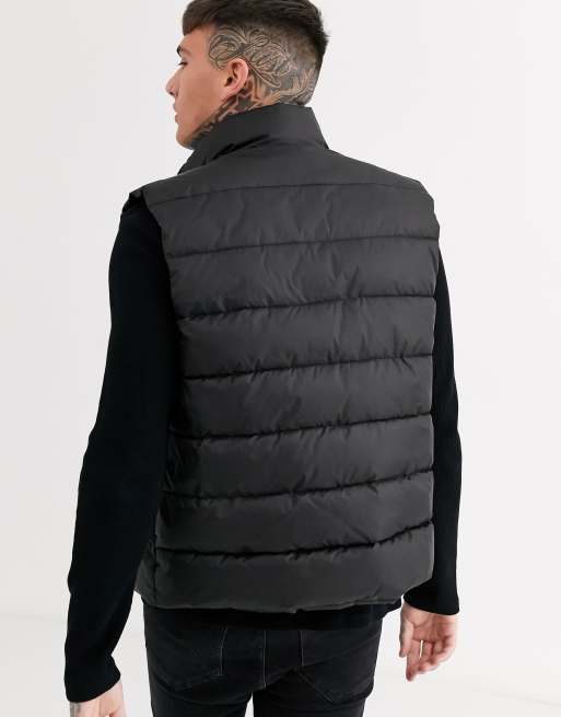 ASOS DESIGN puffer vest in black | ASOS