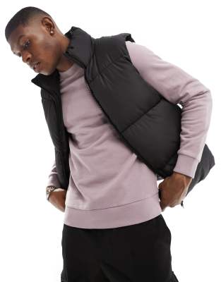 mens bubble vest black