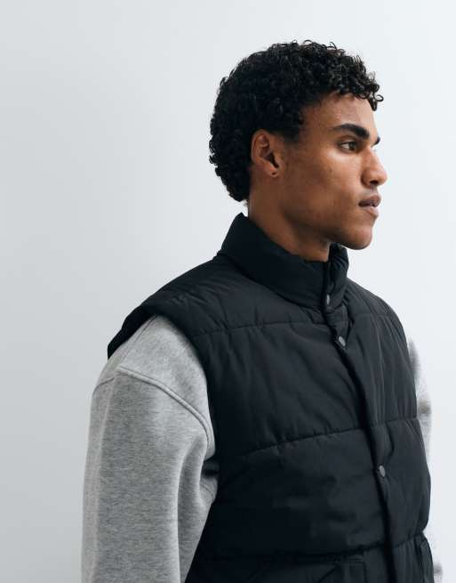 ASOS DESIGN puffer vest in black, 5 of 5