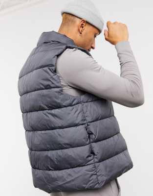 charcoal puffer vest